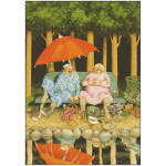 Postkarte - Alte Frauen Entenfüttern - Inge Löök